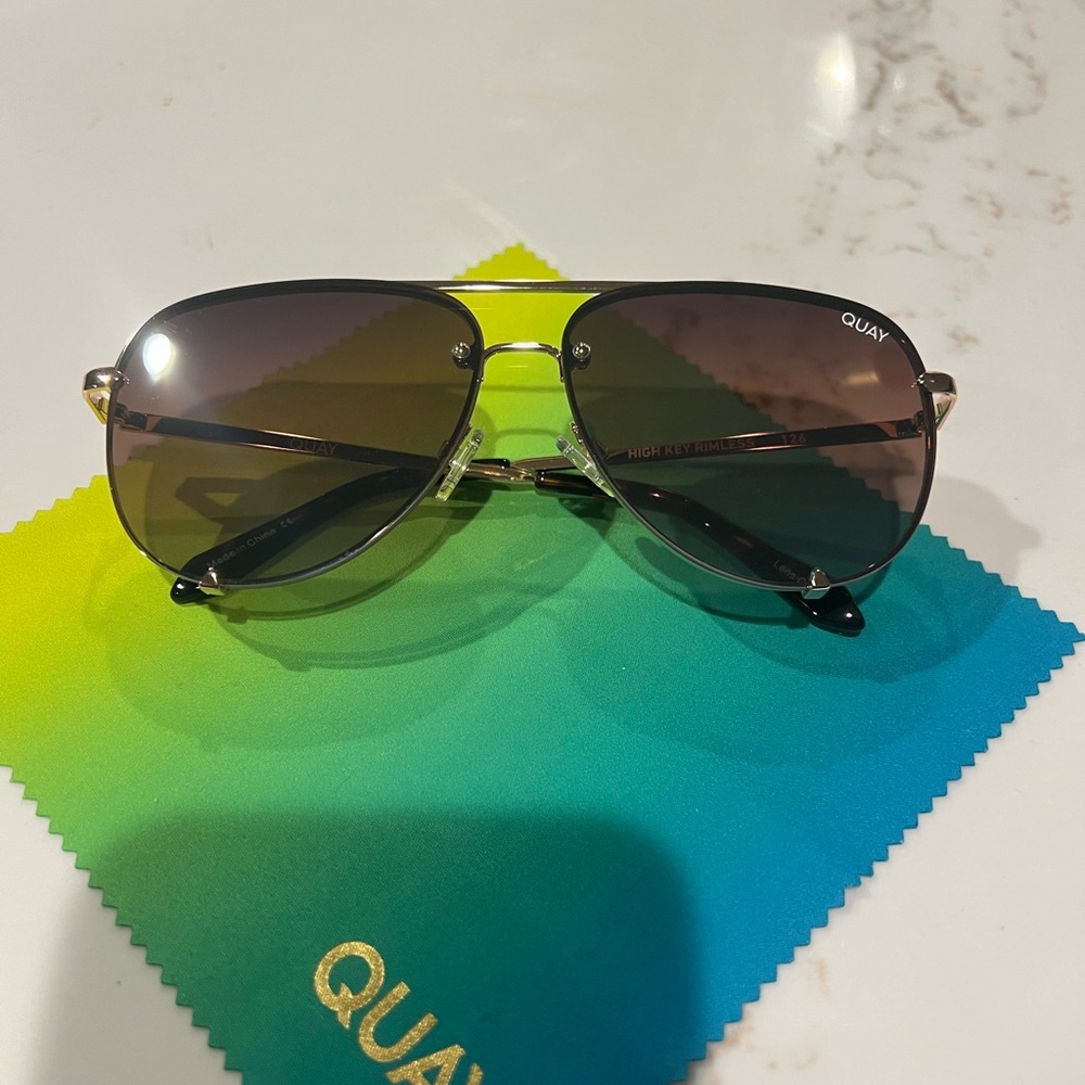 New Quay High Key Rimless brown sunglasses